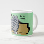 Funny Cat, Fat Cat, Funny Script Giant Coffee Mug ジャンボコーヒーマグカップ (正面右)