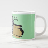 Funny Cat, Fat Cat, Funny Script Giant Coffee Mug ジャンボコーヒーマグカップ (右)