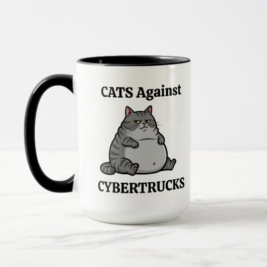 Funny Cat Feminist Coffee Friend Mom Coworker Gift マグカップ (左)