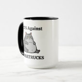 Funny Cat Feminist Coffee Friend Mom Coworker Gift マグカップ (正面左)