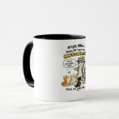 "Funny Cat Fishing Mug  マグカップ (正面左)