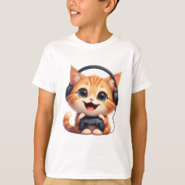 Funny Cat Gamer– Gift for Cat Lovers & Gamers Tシャツ