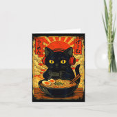 Funny Cat Gamer Men Anime Kawaii Gaming Headset Ca カード (正面)