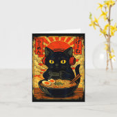 Funny Cat Gamer Men Anime Kawaii Gaming Headset Ca カード (黄色い花)