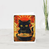 Funny Cat Gamer Men Anime Kawaii Gaming Headset Ca カード (正面)