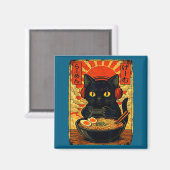 Funny Cat Gamer Men Anime Kawaii Gaming Headset Ca マグネット (正面/裏面)