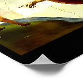 Funny Cat God Creation Of Adam Meme Jesus Christia ポスター (角)