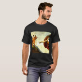 Funny Cat God Creation Of Adam Meme Jesus Christia Tシャツ (正面フル)