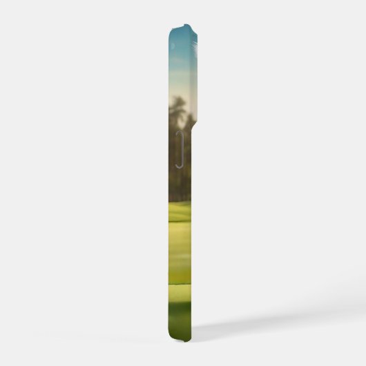 Funny Cat Golf Player, iPhoneケース (右側面)