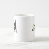 Funny Cat Good Morning Wake Up Quote Coffee Mug コーヒーマグカップ (中央)