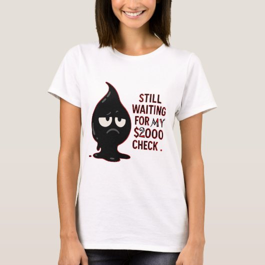 Funny Cat Graphic T-Shirt – Still Waiting For My S Tシャツ (正面)