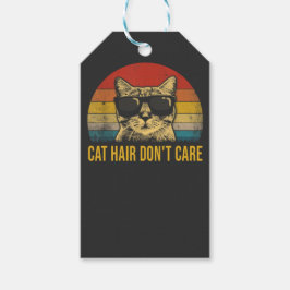 Funny Cat Hair Don't Care for Cat Lovers ギフトタグ