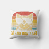 Funny Cat Hair Don't Care for Cat Lovers クッション (裏面)