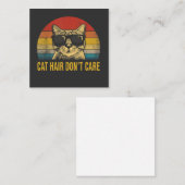 Funny Cat Hair Don't Care for Cat Lovers スクエア名刺 (正面/裏面)