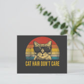 Funny Cat Hair Don't Care for Cat Lovers ポストカード (スタンド正面)