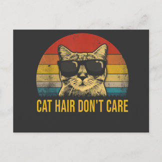 Funny Cat Hair Don't Care for Cat Lovers ポストカード