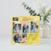 Funny Cat Happy Pawlidays Peace Love Photos Golden シーズンカード (スタンド正面)