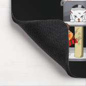 Funny Cat Horror Movies Cute Halloween Cat Lovers  マウスパッド (コーナー)