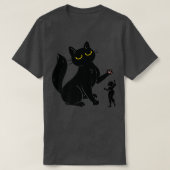 Funny Cat & Human Puppet  Tシャツ (デザイン正面)