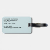 Funny Cat Humor Personalized Line Art ラゲッジタグ (裏面横)