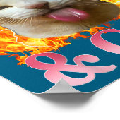 Funny Cat Humor Saying Autistic And Gay Cat Meme Q ポスター (角)