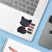 Funny Cat I Have No Idea Vinyl Sticker シール (ノートパソコンとiPhone)