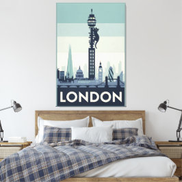 Funny cat in London キャンバスプリント