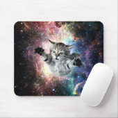 Funny cat in space マウスパッド (マウス)