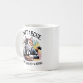 Funny Cat Judge Mug - Lawyer I Just Explain Why I' コーヒーマグカップ (正面左)