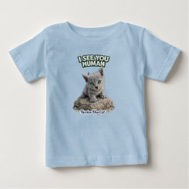Funny Cat Kids T-Shirt – Russian Blue Kitten ベビーTシャツ