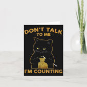 Funny Cat Knits Shirt Don't Talk To Me I'm Countin カード (正面)