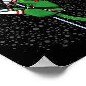 Funny Cat Le Dance Elf Costume Christmas Holiday C ポスター (角)