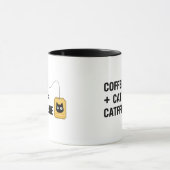Funny  Cat Lover Caffeine Addict Gift マグカップ (中央)