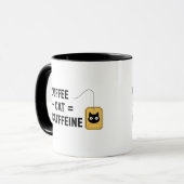Funny  Cat Lover Caffeine Addict Gift マグカップ (正面左)