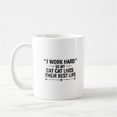 Funny Cat Lover Mug コーヒーマグカップ (左)