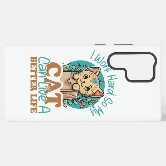 Funny Cat Lover Quote Cute Kitten Graphic Samsung Galaxyケース (裏面横)