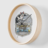 Funny Cat Lover Quote Wall Clock 壁時計 (傾斜)