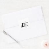Funny Cat Lover Sticker – I Work Hard for My Cat’s スクエアシール (封筒)