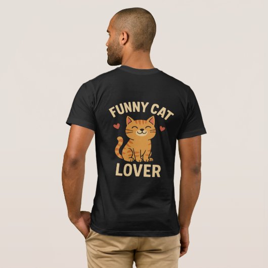 Funny Cat Lover T-Shirt – Cute & Hilarious Cat Tシャツ (裏面フル)