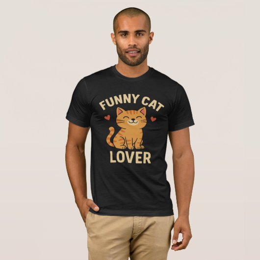 Funny Cat Lover T-Shirt – Cute & Hilarious Cat Tシャツ (正面フル)