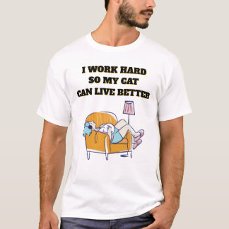 Funny Cat Lover T-Shirt | Lazy Cat Nap Mode Tee |  Tシャツ