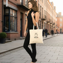 Funny Cat Lover Valentine Mousepad - I'm Only Here トートバッグ