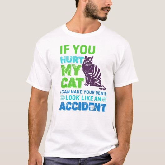 Funny Cat Lover Warning T-Shirt Tシャツ (正面)