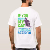 Funny Cat Lover Warning T-Shirt Tシャツ (裏面)