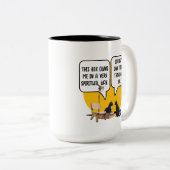 Funny Cat Materialism Philosophy Quote ツートーンマグカップ (正面右)