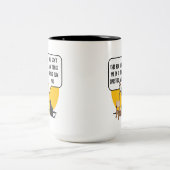 Funny Cat Materialism Philosophy Quote ツートーンマグカップ (中央)