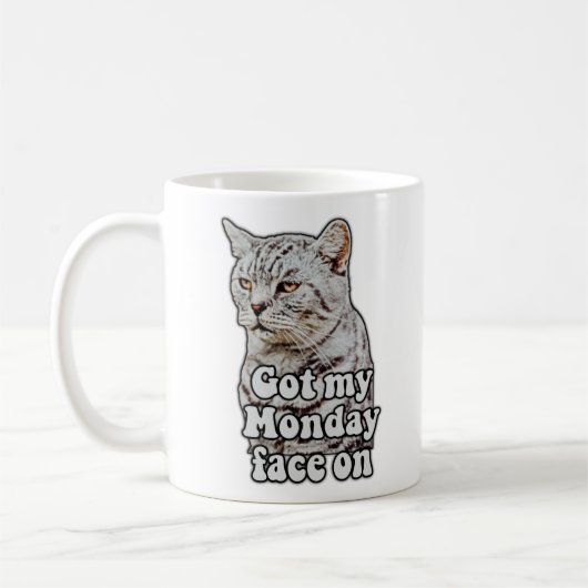 Funny cat meme for kitty lovers and cat lovers コーヒーマグカップ (左)