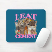Funny Cat Meme I Eat Cement Japanese Quote Animal マウスパッド (マウス)