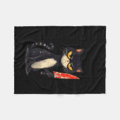 Funny Cat Meme I Require Snacks Design Men Women  フリースブランケット (正面(横))