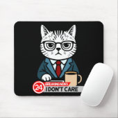 Funny Cat Meme Sarcastic Humor I Dont Care Cat  マウスパッド (マウス)